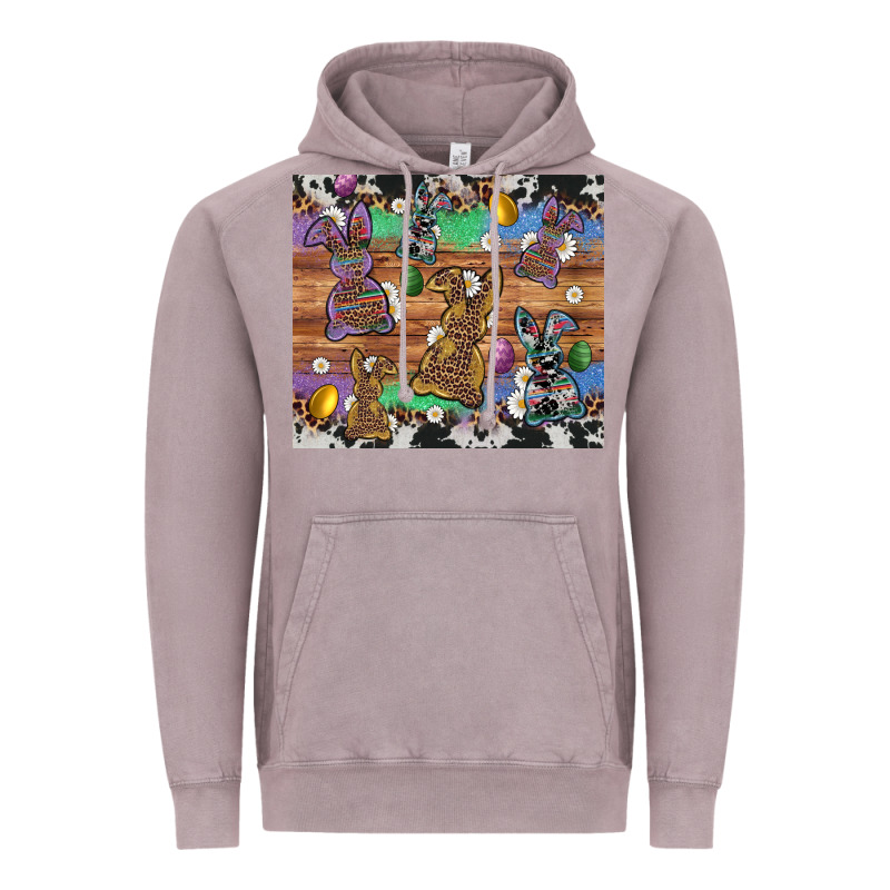 Easter Bunny Egg Cowhide Leopard Vintage Hoodie by Artiststas | Teevron