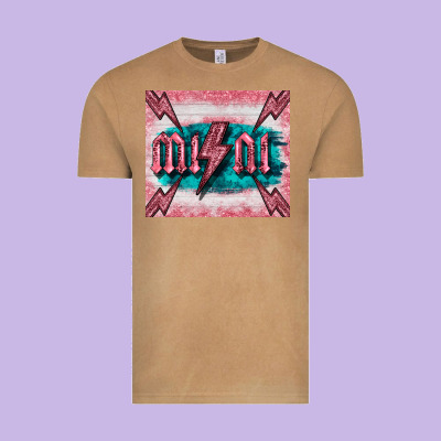Western Mini Pink Glitter Vintage Tee Designed By Barkaloodesign