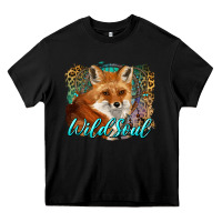 Black wild soul fox with dream catcher Heavy Core Tee - BarkalooDesign