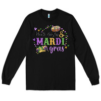 Black thick thighs mardi gras Long Sleeve Tee - MaliasSmallBusiness