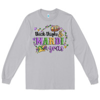 Moon Dust thick thighs mardi gras Long Sleeve Tee - MaliasSmallBusiness