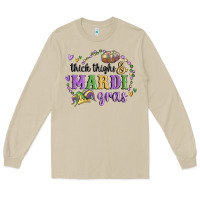 Mushroom thick thighs mardi gras Long Sleeve Tee - MaliasSmallBusiness