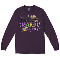 Plum thick thighs mardi gras Long Sleeve Tee - MaliasSmallBusiness