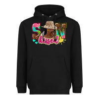 Black Afro woman with sunkissed Heavyweight Hoodie - NancyCooperArtShop