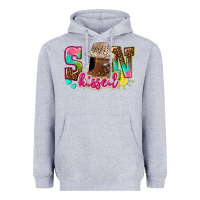 Heather Grey Afro woman with sunkissed Heavyweight Hoodie - NancyCooperArtShop