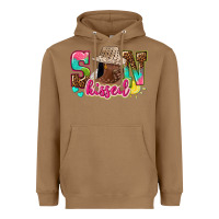 Toasted Coconut Afro woman with sunkissed Heavyweight Hoodie - NancyCooperArtShop