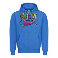 True Royal rollin' with my krewe mardi gras Zipper Hoodie - LillyAllenDesigns