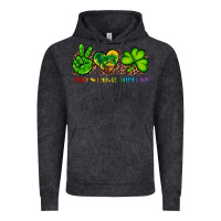 Vintage Black peace love st patty's day Vintage Hoodie - Artiststas