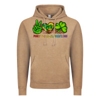 Peace Love St Patty's Day Vintage Hoodie | Teevron