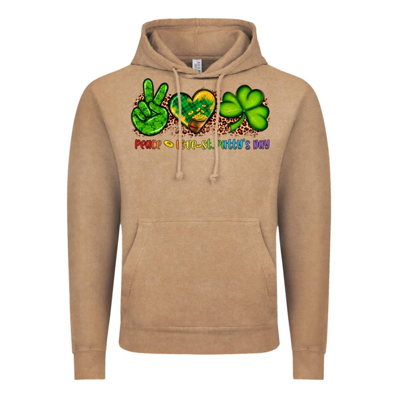 Peace Love St Patty's Day Vintage Hoodie by Artiststas | Teevron