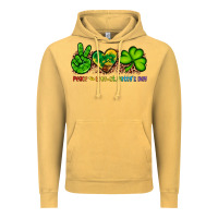 Vintage Mustard peace love st patty's day Vintage Hoodie - Artiststas