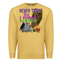 Antique Gold Never Trust The Living Premium Sweatshirt - texasbilliewilder
