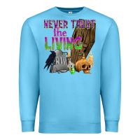 Ocean Blue Never Trust The Living Premium Sweatshirt - texasbilliewilder