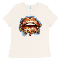 Bone american football lips Ladies Tee - Zillion Design Studio