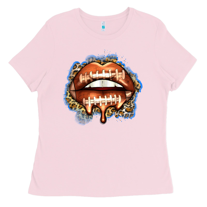 American Football Lips Ladies Tee by Zillion Design Studio | Teevron