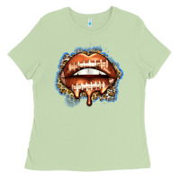 Matcha american football lips Ladies Tee - Zillion Design Studio