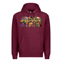 Burgundy hallothanksmas Premium Hoodie - texasbilliewilder