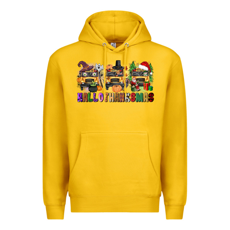 Hallothanksmas Premium Hoodie by texasbilliewilder | Teevron