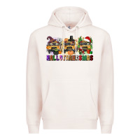 Pale Pink hallothanksmas Premium Hoodie - texasbilliewilder