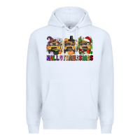 White hallothanksmas Premium Hoodie - texasbilliewilder