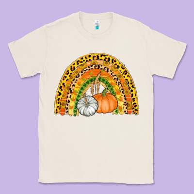 Fall Rainbow Classic Tee Designed By Adodesignshop