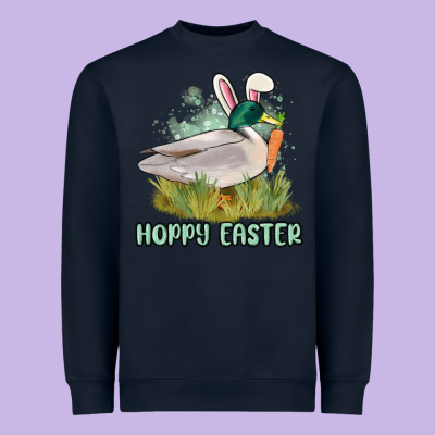 Hoppy Easter Duck Hunting Heavyweight Sweatshirt Designed By Maliassmallbusiness