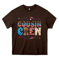 Chocolate Brown Cousin crew Heavy Core Tee - Neo Western