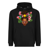 Black Afro Woman Summer Heavyweight Hoodie - texasbilliewilder