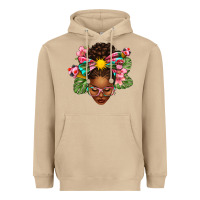 Mushroom Afro Woman Summer Heavyweight Hoodie - texasbilliewilder