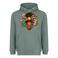 Sage Afro Woman Summer Heavyweight Hoodie - texasbilliewilder