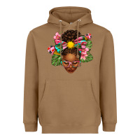 Toasted Coconut Afro Woman Summer Heavyweight Hoodie - texasbilliewilder