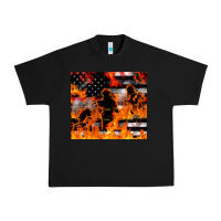 Black firefighter thin red lin Urban Heavy Tee - LillyAllenDesigns
