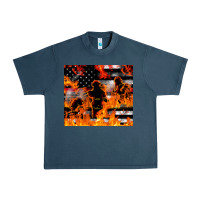 Midnight Navy firefighter thin red lin Urban Heavy Tee - LillyAllenDesigns