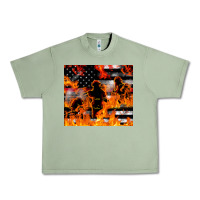 Oil Green firefighter thin red lin Urban Heavy Tee - LillyAllenDesigns