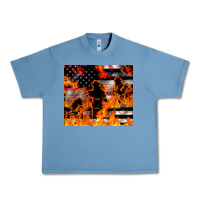 Pebble Blue firefighter thin red lin Urban Heavy Tee - LillyAllenDesigns
