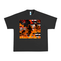 Pigment Black firefighter thin red lin Urban Heavy Tee - LillyAllenDesigns