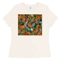 Bone fall cowhide highland cow tumbler Ladies Tee - RanaPortraitStore