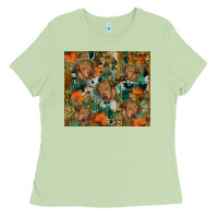 Matcha fall cowhide highland cow tumbler Ladies Tee - RanaPortraitStore