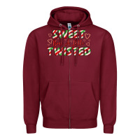 Burgundy sweet but a little twisted Zipper Hoodie - LillyAllenDesigns