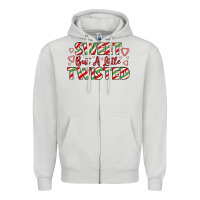 Dove Grey sweet but a little twisted Zipper Hoodie - LillyAllenDesigns