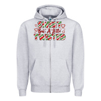 Heather Grey sweet but a little twisted Zipper Hoodie - LillyAllenDesigns