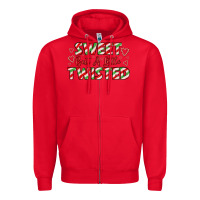 Red sweet but a little twisted Zipper Hoodie - LillyAllenDesigns