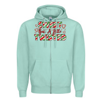 Seafoam sweet but a little twisted Zipper Hoodie - LillyAllenDesigns