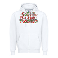 White sweet but a little twisted Zipper Hoodie - LillyAllenDesigns