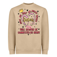 Mushroom side by side or miles apart sisters will always be connected by heart Heavyweight Sweatshirt - MaliasSmallBusiness