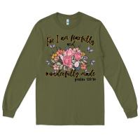 Army Green for i am fearfully and wonderfully made Long Sleeve Tee - MaliasSmallBusiness