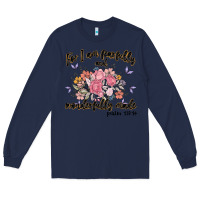 Navy for i am fearfully and wonderfully made Long Sleeve Tee - MaliasSmallBusiness