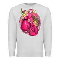 Dove Grey cancer boxing gloves with ribbon Premium Sweatshirt - NancyCooperArtShop