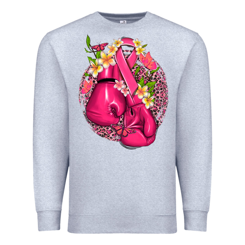 Cancer Boxing Gloves With Ribbon Premium Sweatshirt by NancyCooperArtShop | Teevron