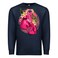 Navy cancer boxing gloves with ribbon Premium Sweatshirt - NancyCooperArtShop
